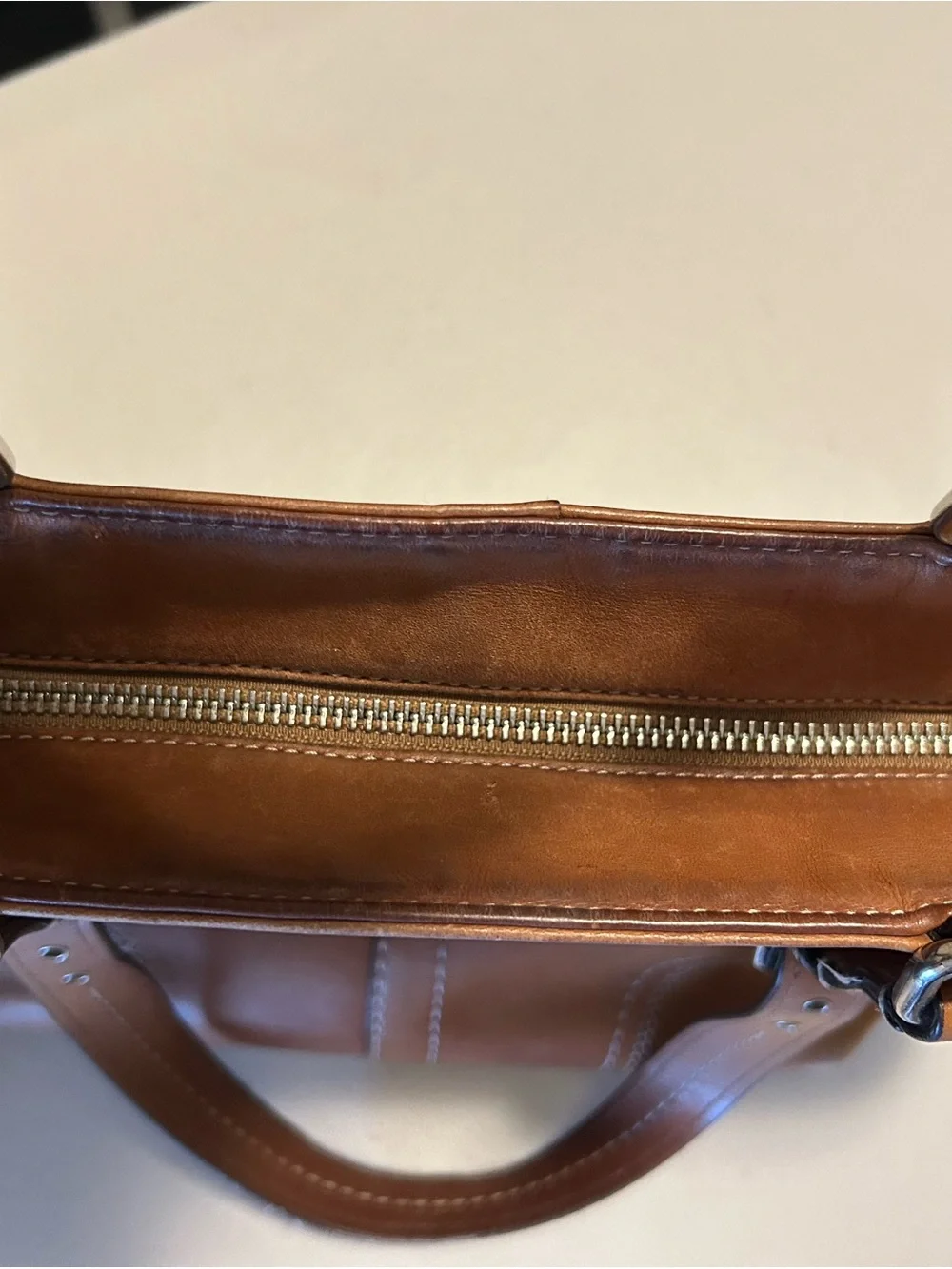 Coach Classic Tan Leather Tote Bag - Women's Handbag